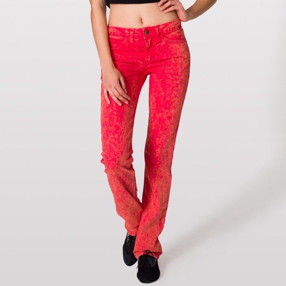 5/$15 American Apparel Acid Wash Red Jeans